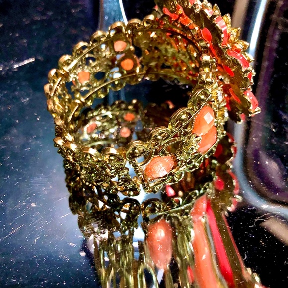 Absolutely BEYOND Tangerine, Gold And Diamond Bracelet, Costume - Picture 3 of 4